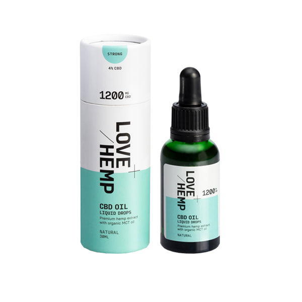 Love Hemp 1200mg Natural 4% CBD Oil Drops – 30ml