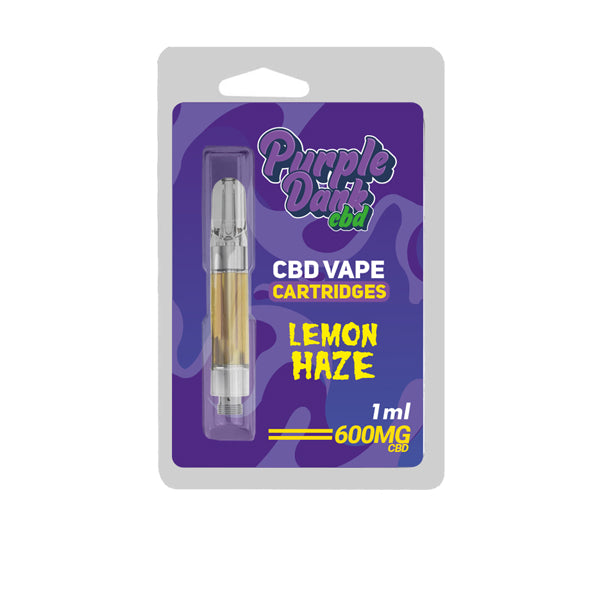 Purple Dabz CBD Vape Cartridges 300 & 600 MG – Lemon Haze (BUY 1 GET 1 FREE)